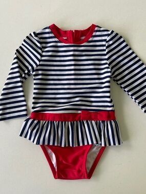 Cat & Jack Baby Girls Patriotic Rashguard Swimsuit